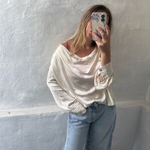 Zara silky cowl neck long sleeve
